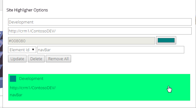 Site Highlighter Options