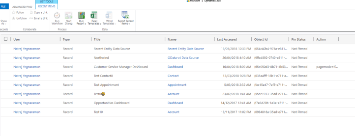 Advanced Find Results