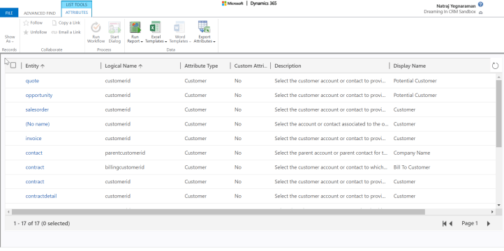 Query by Attribute Type Results
