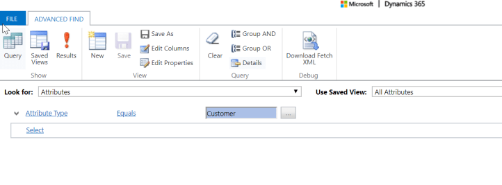 Query by Attribute Type