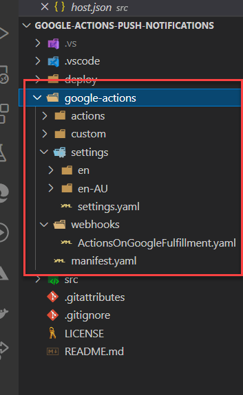 Google Actions source code