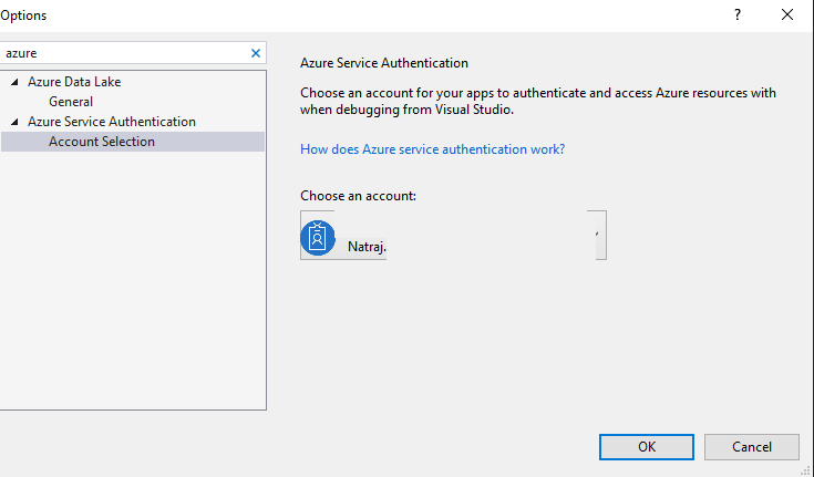 Azure Service Authentication on Visual Studio